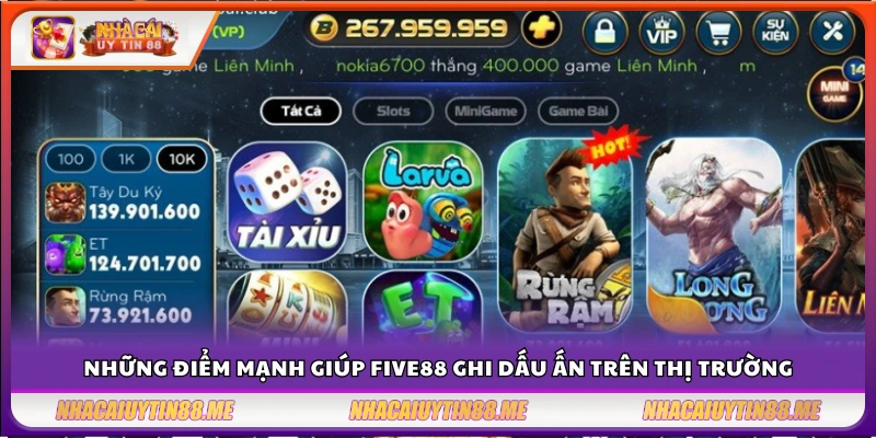 Đánh giá nhà cái Five88 – Sân chơi đẳng cấp cho game thủ Việt 3 Những điểm mạnh giúp Five 88 ghi dấu ấn trên thị trường