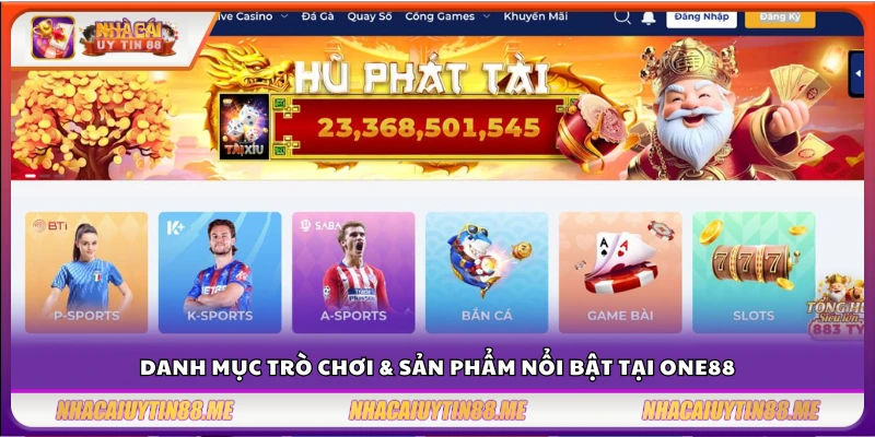 Các hạng mục game nổi bật tại nhà cái One88