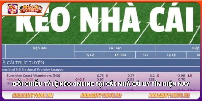 Kèo nhà cái trực tuyến – So sánh tỷ lệ giữa các nhà cái uy tín 3 Đối chiếu tỷ lệ kèo online tại các nhà cái uy tín hiện nay